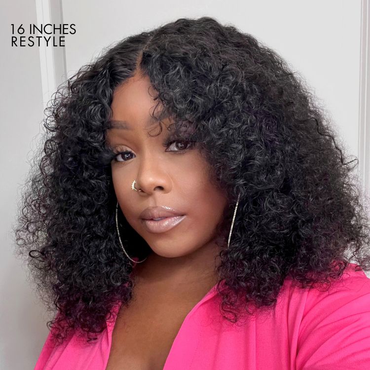 Neat Kinky Curly Neck Wig