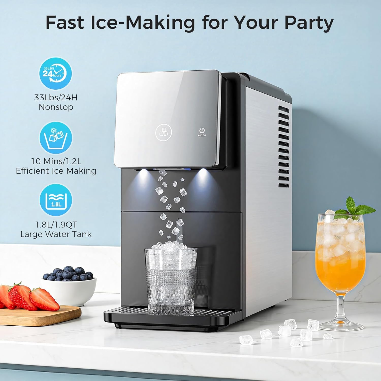 Kismile Countertop Nugget Ice Maker