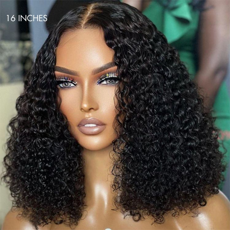 Neat Kinky Curly Neck Wig