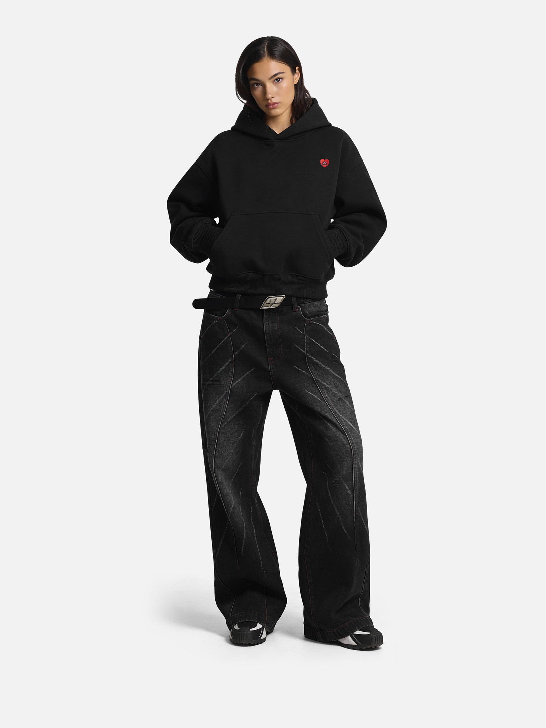 V302 Solid Boxy Pullover