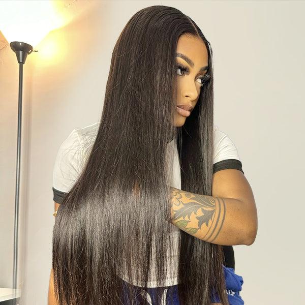 Silky Middle Part Straight Wig