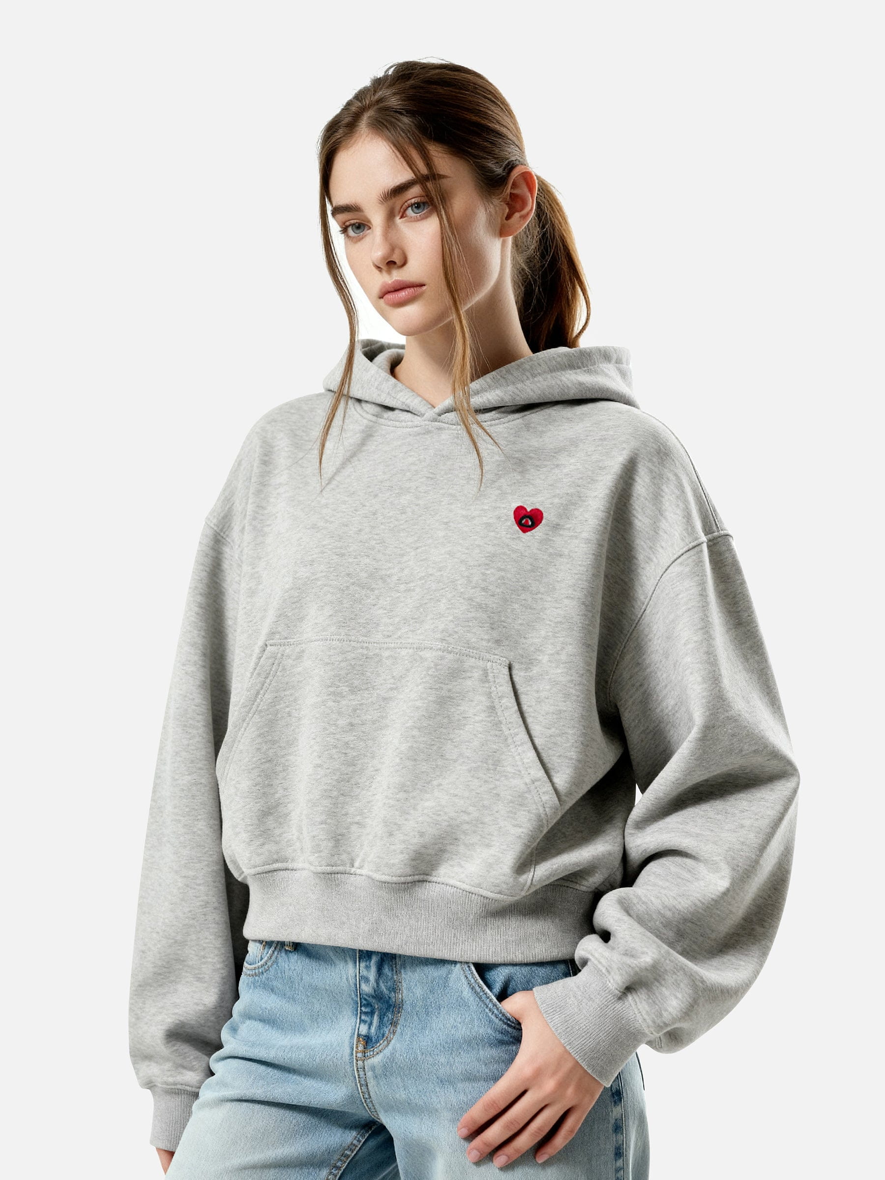 V302 Solid Boxy Pullover