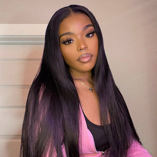 Silky Middle Part Straight Wig