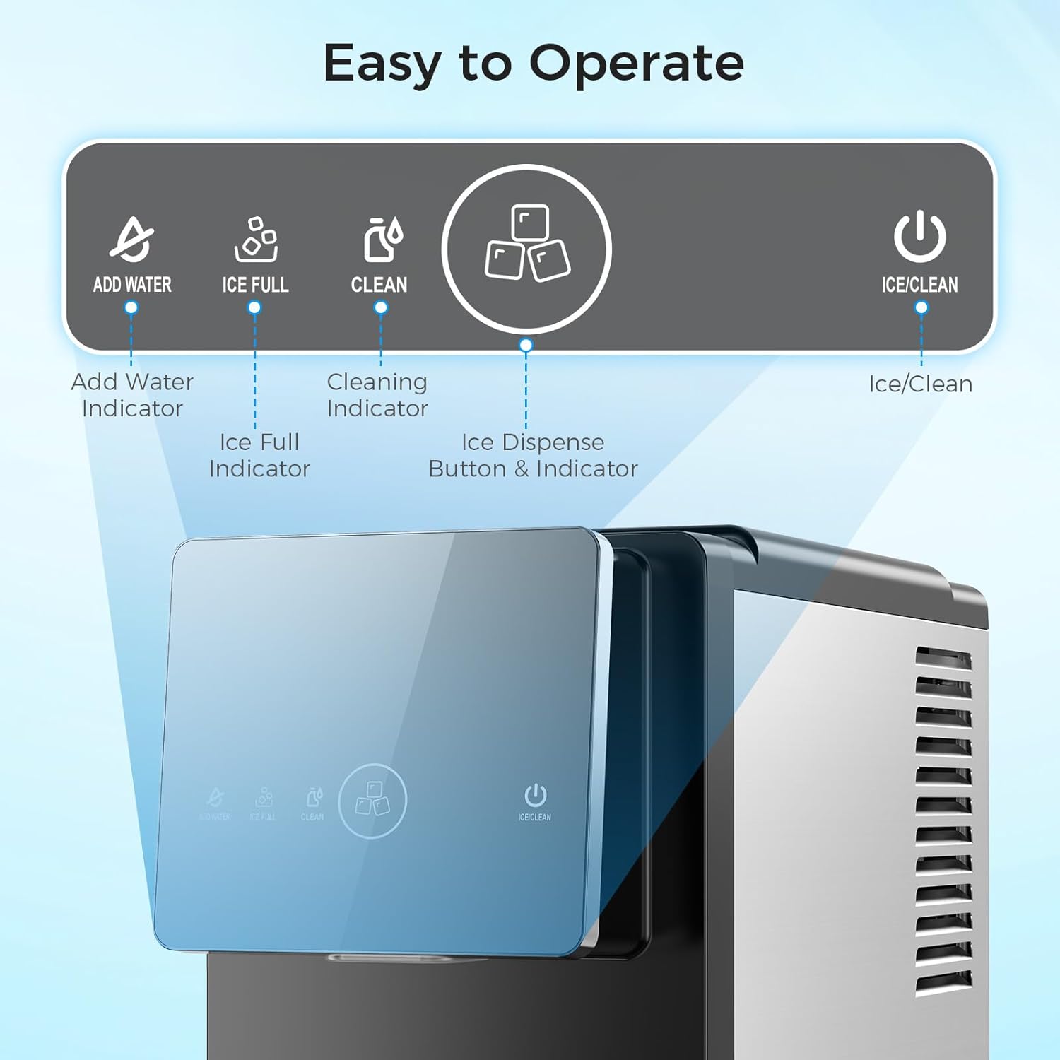 Kismile Countertop Nugget Ice Maker