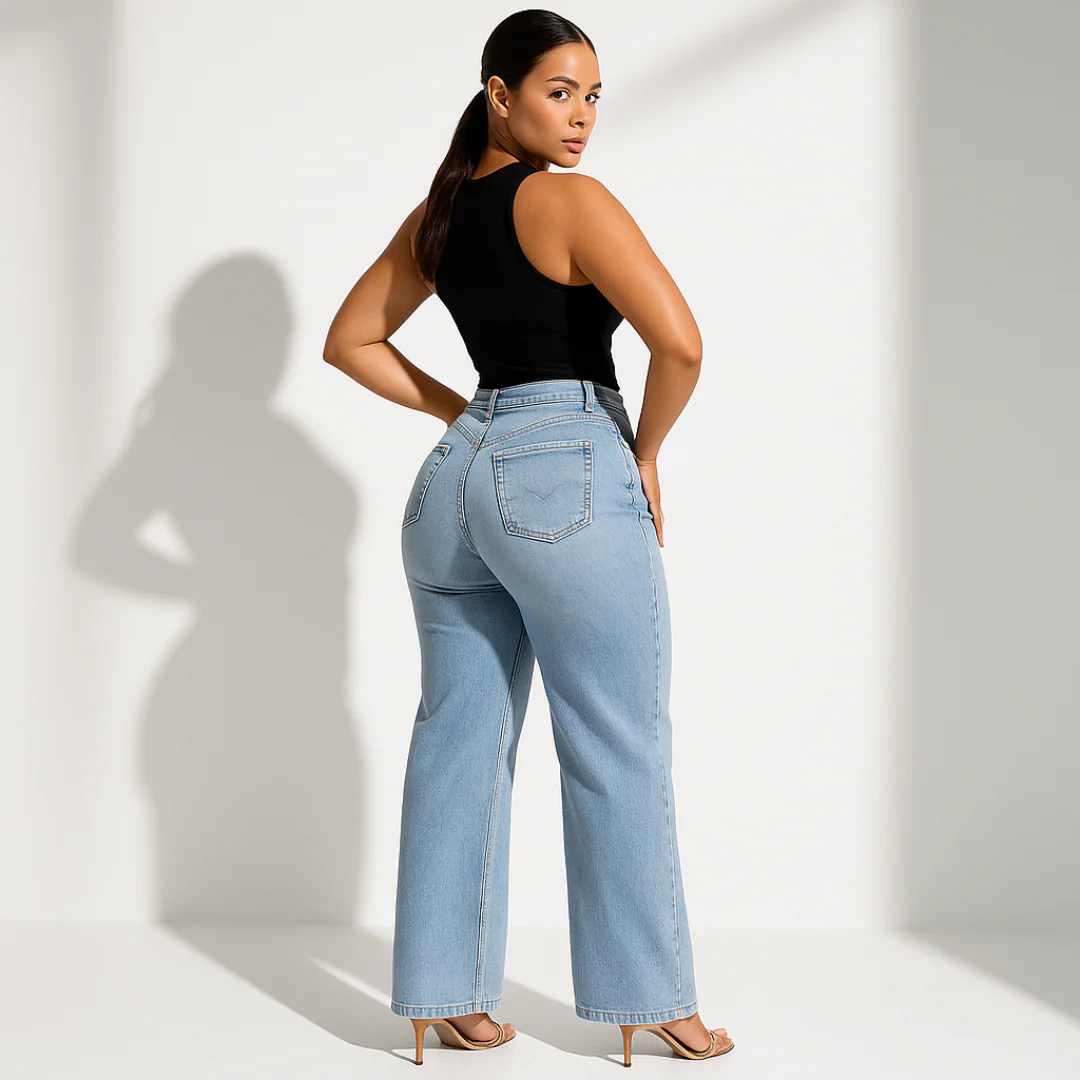 Vintage SculptSlim Plus-Size Figure-Flattering Jeans