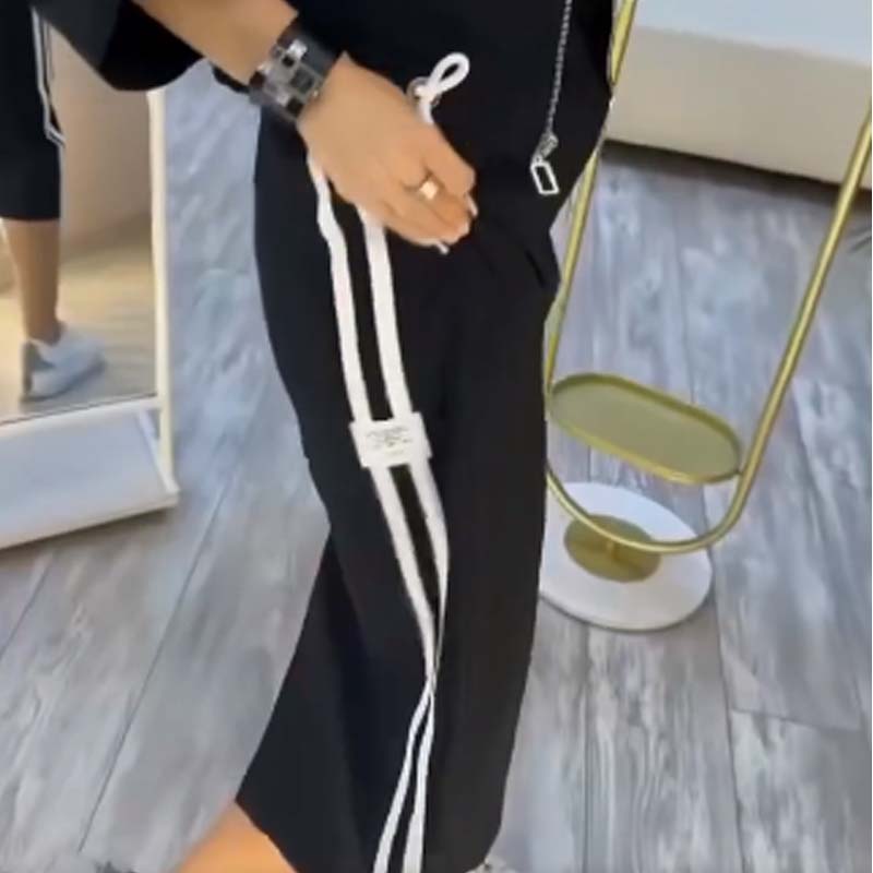 Modern Stand Collar Jacket Dress Set